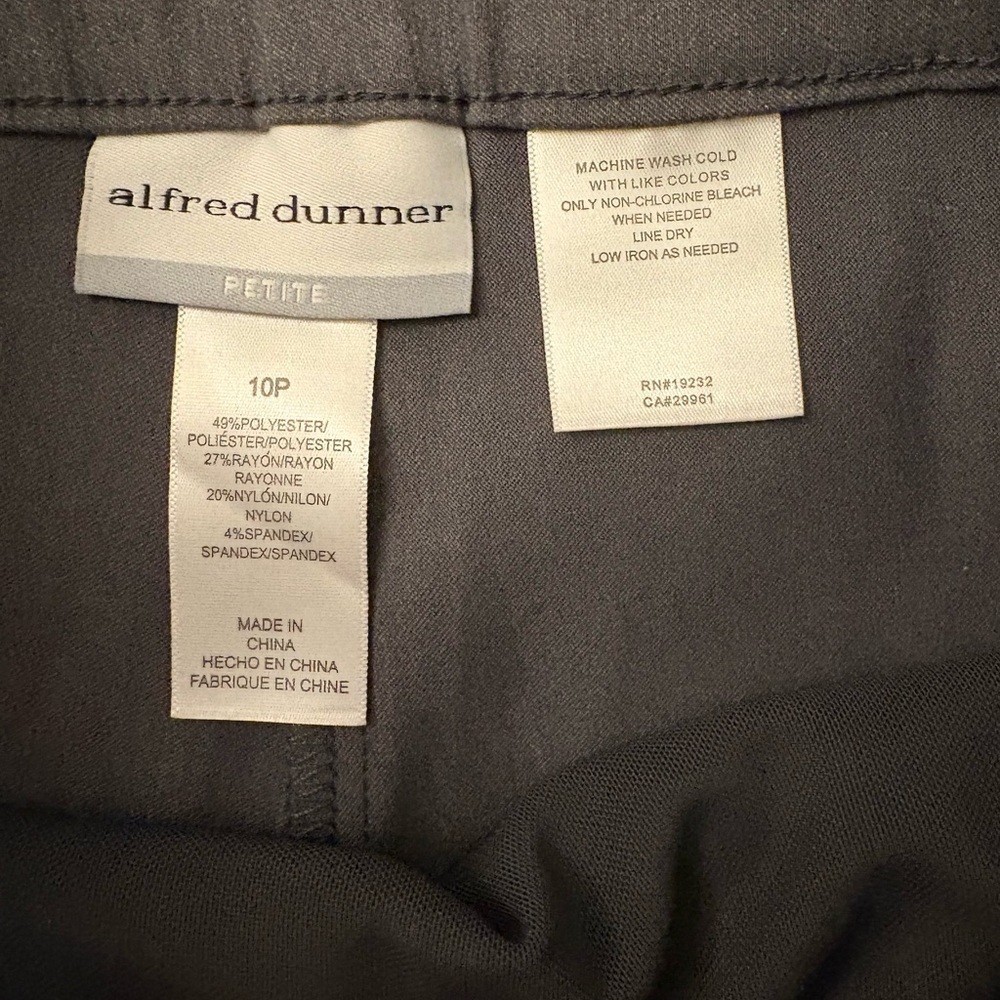 Alfred Dunner Charcoal Petite Pants - Picture 8 of 8